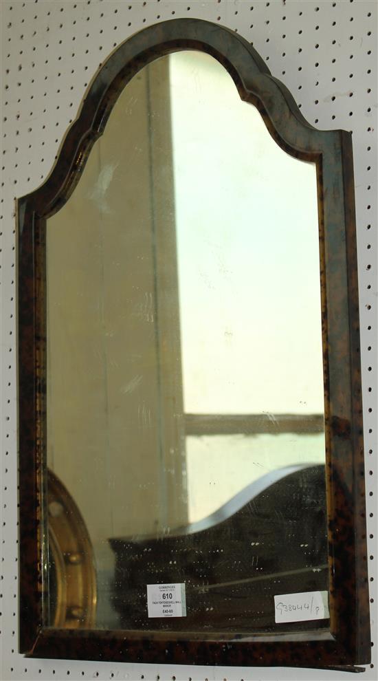 Faux tortoiseshell wall mirror